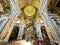 Interior of the famous Church of Gesu Nuovo (Italian: New Jesus), Jesuit Basilica. Naples, Italy