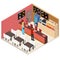 Interior Fast Food Restaurant Isometric View. Vector