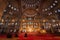 interior of Fatih mosque in Ramadan praying time