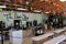 Interior of glass blowing shop where people can take lessons, Coastal Art Center, Orange Beach, Alabama, 2018