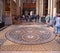 Interior of the gothic Cathedral Church of Saint Peter . Details of the mosaics on the