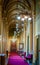 Interior halls and rooms of Parliament House in Budapest, Hungary are painted and decorated with gold leaf.