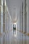 Interior hallway of a building with sunlit walls