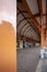 Interior and hallway of the coach house and stables of former royal palace in the Netherlands