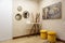 The interior of the hallway in a country house with decorative elements