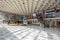 Interior of Havirov train station with a staircase built in Brussels architectural style