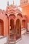 Interior of Hawa Mahal palace is Palace of Winds in Jaipur. India