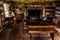 Interior of a historic log cabin in Sky Meadows State Park, VA