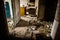 Interior of a house destroyed by a Russian bombardment in Terne, Ukraine - April 04, 2023