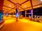 Interior of illuminated restaurant on cruise ship