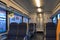 Interior of Italian regional train, traveling to Lecco town