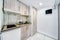 Interior kitchen design of hotel, apartment or villa.