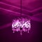 Interior lampshade purple and pink color lighting dark mood