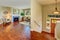 Interior of living room with view of entrance door