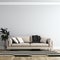 Interior Living Room Wall Mock Up Background