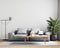 Interior Living Room Wall Mock Up Background