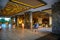 Interior of the luxury lobby in Hotel Riu Baobab, a five star hotel in Senegal