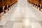 Interior of the main nave of the Cathedral Basilica of San Sabino in Bari