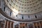 Interior of Majestic Pantheon in Rome, Italy