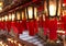 Interior of the Man Mo temple in Hong Kong, China
