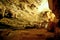 Interior of Maquine cave in Minas Gerais state in Brazil. Touristic place open to public visitation