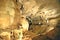 Interior of Maquine cave in Minas Gerais state in Brazil. Touristic place open to public visitation