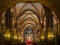 Interior of Matthias Church with choir singing