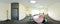 Interior of meeting room in moder office. Spherical 360 degrees panorama projection, empty flat apartments.