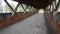 Interior of Memorial Park Covered Bridge in Ohio, United States