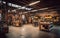 The interior of the metalworking shop. The interior of the metalworking shop. Modern industrial enterprise. Ai