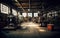 The interior of the metalworking shop. The interior of the metalworking shop. Modern industrial enterprise. Ai