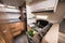 the interior of a mobile home. Salon inside the motorhome