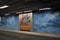 The interior of the modern art Stockholm Tunnelbana Subway, Station Stadion