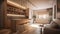 Interior of modern kitchen. 3d render, 3d illustration