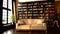 Interior of modern minimalist living room with comfortable beige sofa.