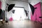 Interior of a modern photo video studio