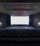 Interior of the modern theater. Front picture on a blank white s