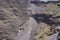 The interior of the Mount Vesuvius volcano crater, Italy