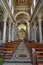 interior of the nave of Basilica sacro cuore overlooking the altar, Rome, Italy.