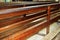 Interior of Notre Dame de La garde Cathedral, rows of pews, sunlight, selective focus, France, Marseille