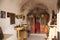 The interior of the old chapel on the hill. Small church in Faliraki.