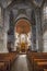 Interior of the old church in Barfleur in Normandy, France