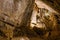 Interior of an old historic rocky cave