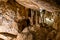 Interior of an old historic rocky cave