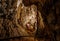 Interior of an old historic rocky cave