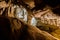 Interior of an old historic rocky cave