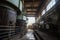 Interior of an old thermal power station.