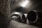 Interior of an old wine cellar, barrels