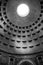 The interior of Pantheon dome in Rome