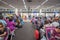 Interior with passenger at domestic departures in Don Muang International Airport,Bangkok